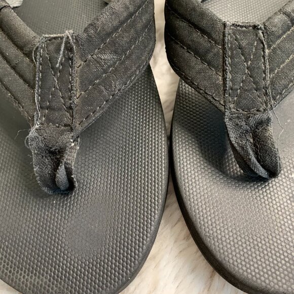 Quiksilver Men's Carver Squish Flip Flop Sandals Black/Grey/Black Size 12 - Picture 3 of 4